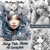 Fairy Tale Faces - Digital Coloring Book