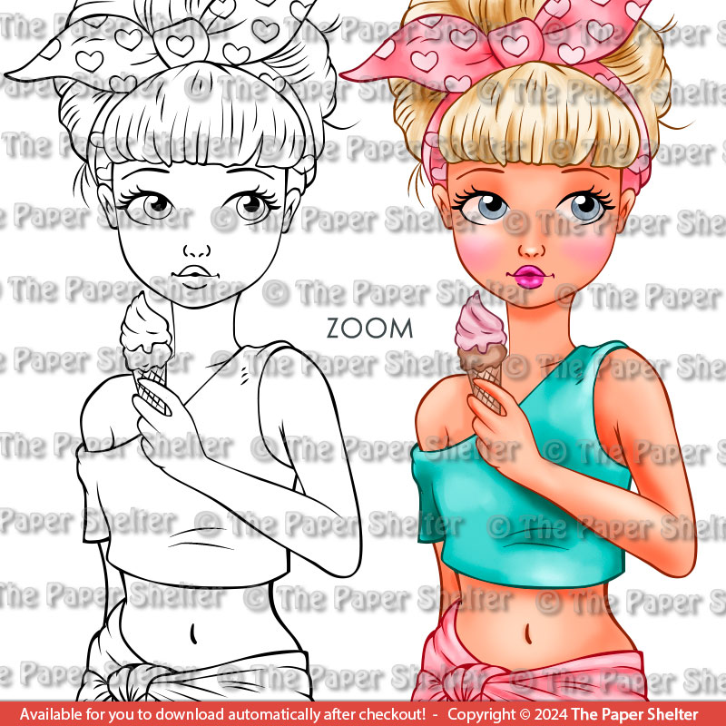 Ice Cream Time - Digital Stamp