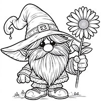 Pip with a Flower - Single JPG Coloring Page