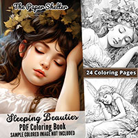 Sleeping Beauties - Digital Coloring Book