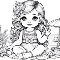 Sunny - Single JPG Coloring Page
