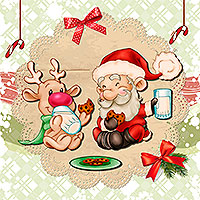 Cookies With Santa - Digital Stamp