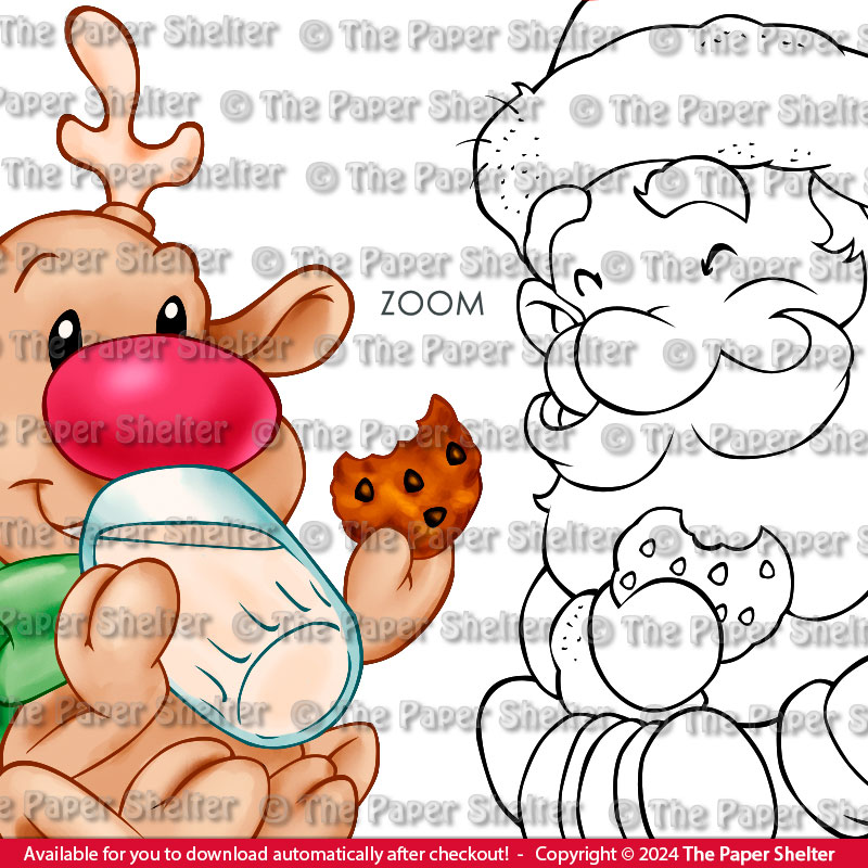 Cookies With Santa - Digital Stamp