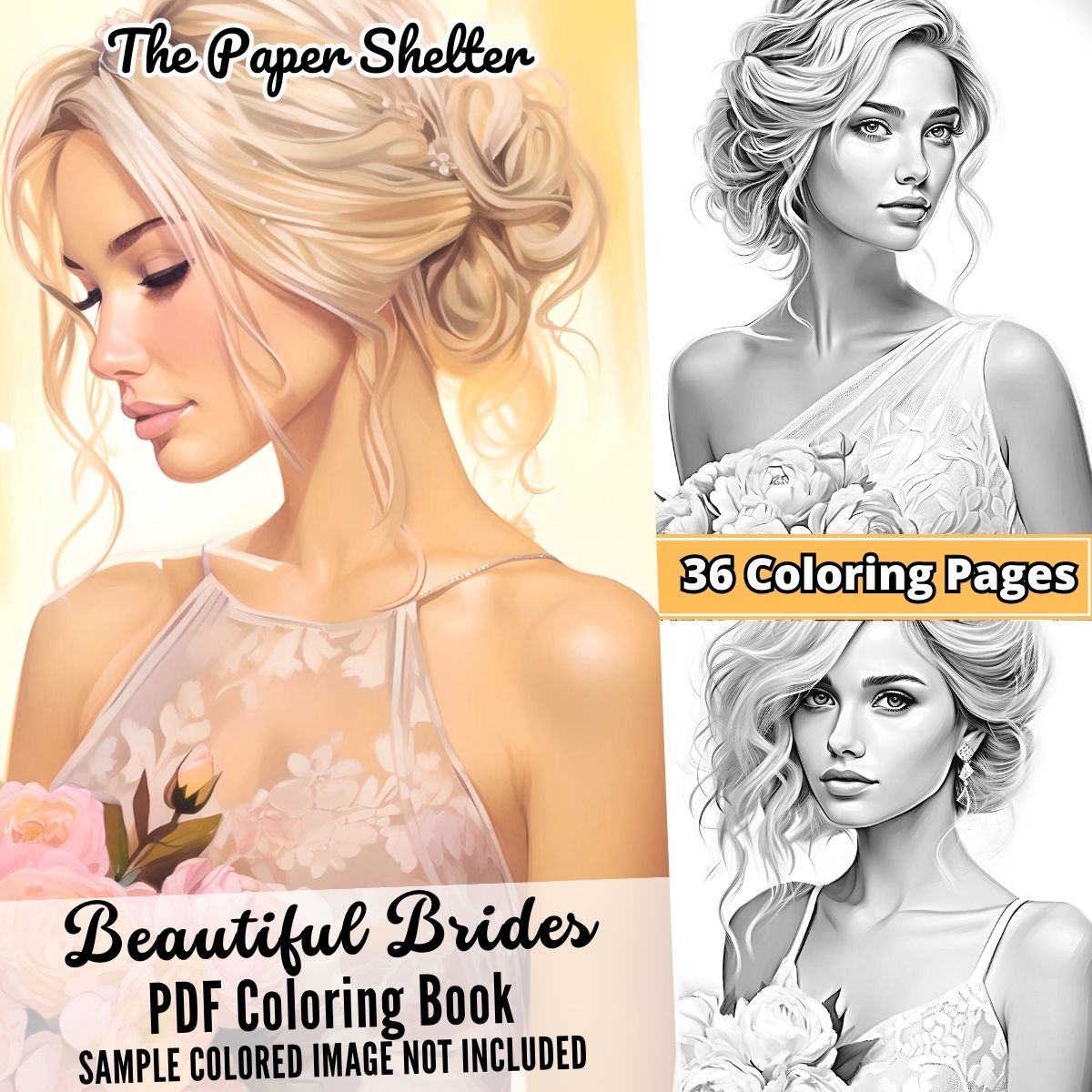 Beautiful Brides - Digital Coloring Book - Click Image to Close