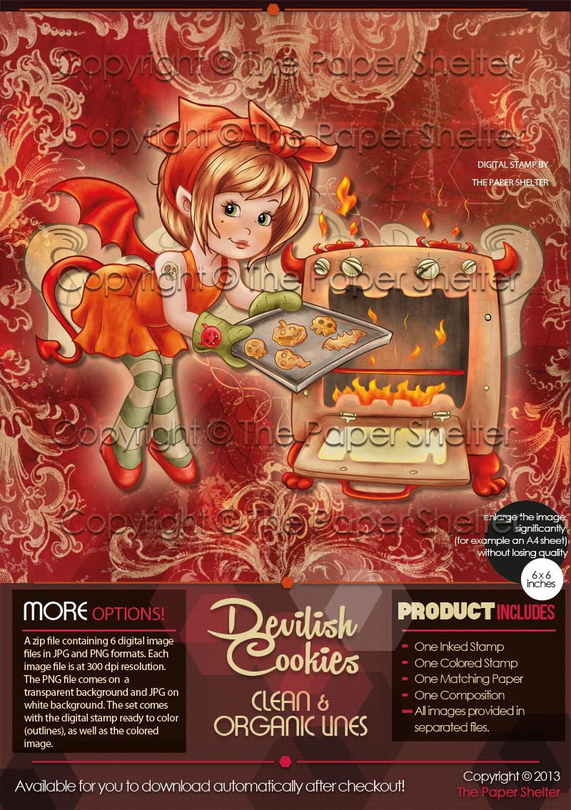 Devilish Cookies - Digital Stamp - Click Image to Close