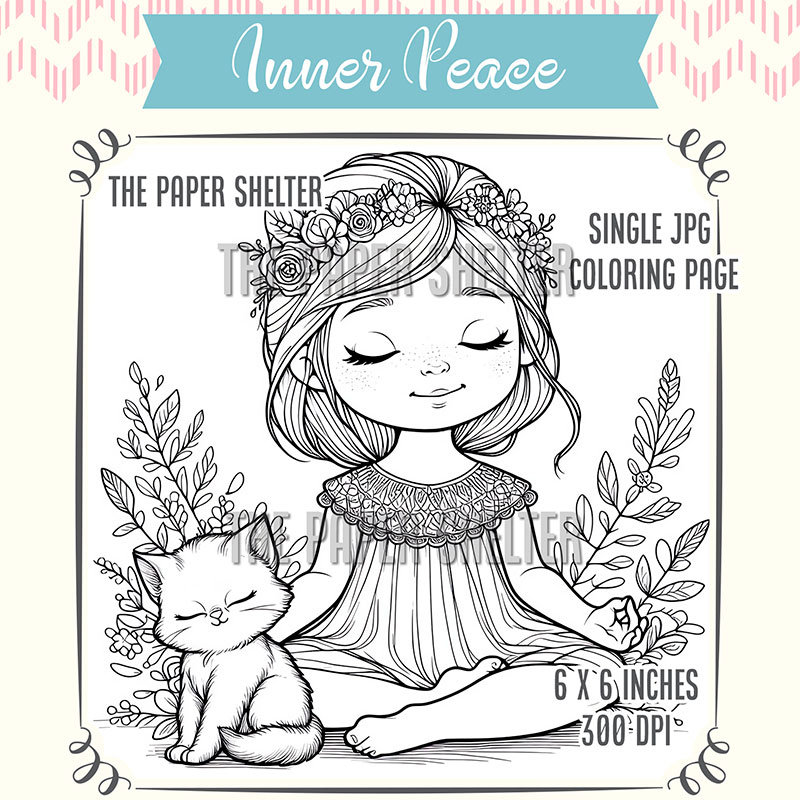 Inner Peace - Single JPG Coloring Page - Click Image to Close