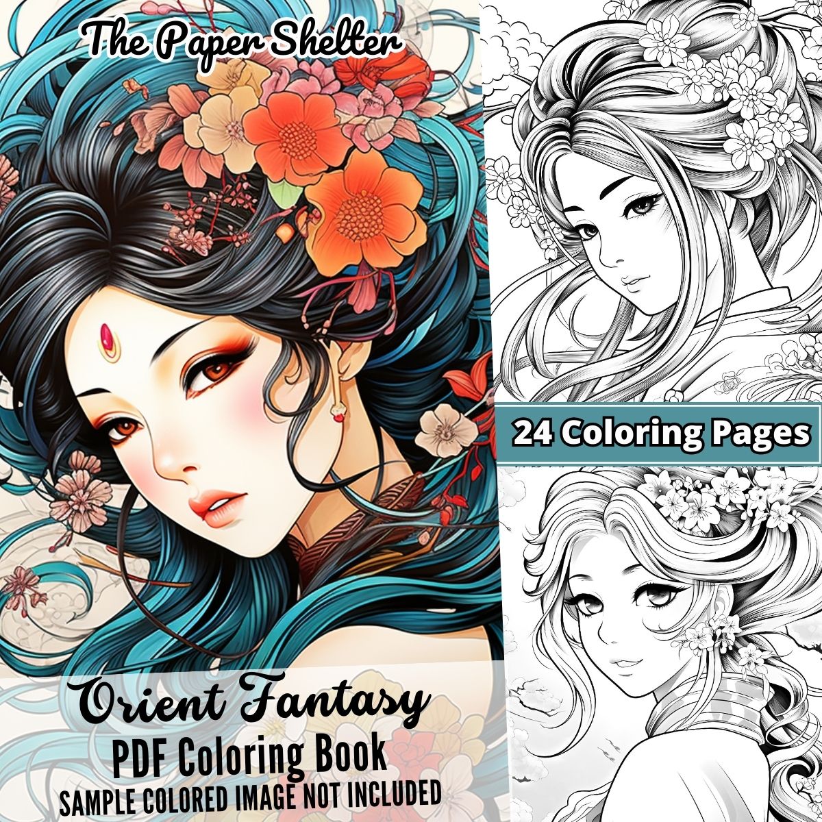 Orient Fantasy - Digital Coloring Book - Click Image to Close