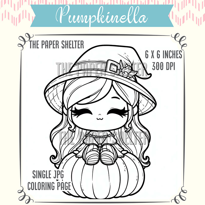 Pumpkinella - Single JPG Coloring Page - Click Image to Close