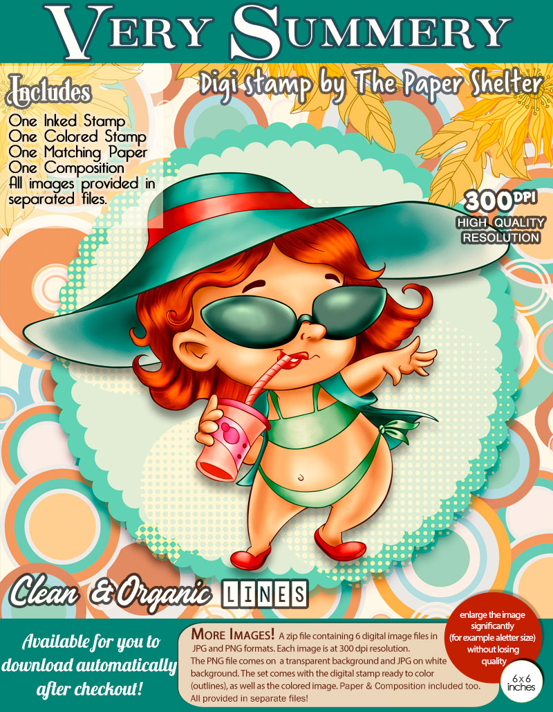 Very Summery - Digital Stamp - Click Image to Close