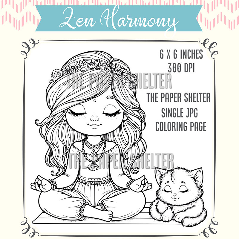 Zen Harmony - Single JPG Coloring Page - Click Image to Close