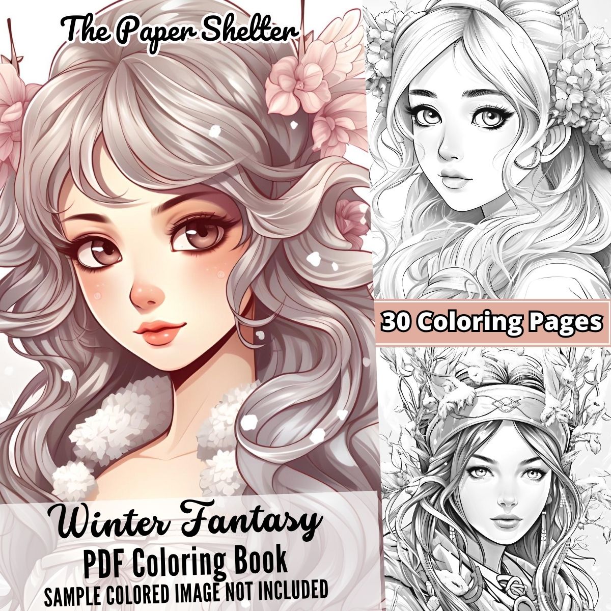 Winter Fantasy - Digital Coloring Book - $1.79 : Digital stamps ...