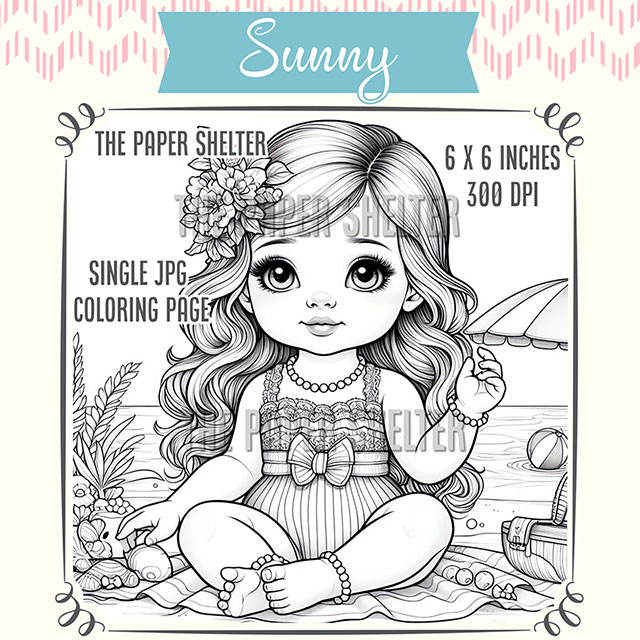 Sunny - Single JPG Coloring Page